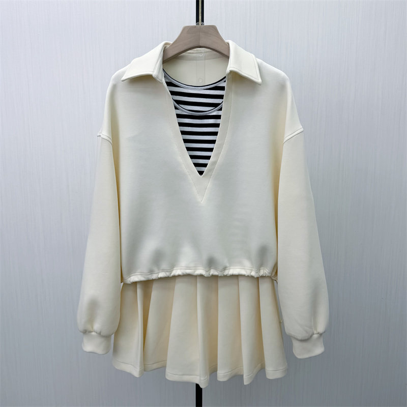 彩●2026春季新品 休闲套装女慵懒套头卫衣百褶短裙两件套501,女装/女士精品,时尚套装,淘宝优惠券,粉丝福利购,淘宝优惠卷