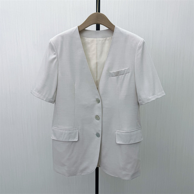 S●2026夏季新品 时尚短袖西装外套女宽松休闲通勤西服上衣508