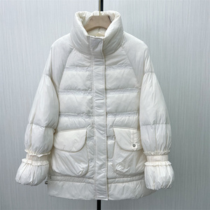 KA●2023冬装新 短款羽绒服女白鸭绒立领小个子加厚保暖外套6150