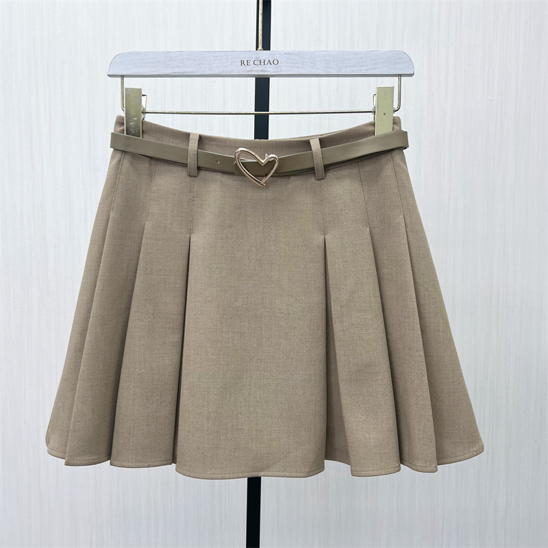 乂●2025夏季新品 百褶裙短裙女高腰显瘦休闲百搭a字半身裙2562
