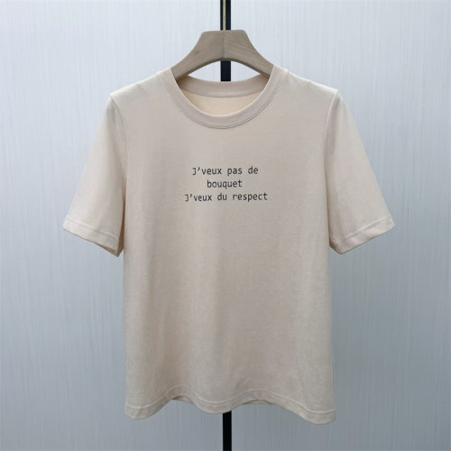 fei●2026春季新品 印花短袖T恤女宽松休闲百搭显瘦打底上衣5163