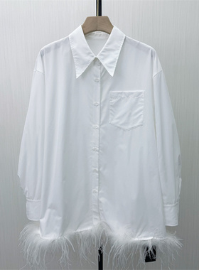 乂●2026春季新 慵懒风长袖衬衫女休闲小众宽松通勤百搭上衣5063