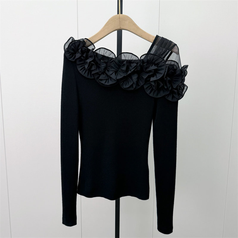 KA●2026秋季新品 绵羊毛针织衫女弹力修身显瘦毛衫打底上衣5111
