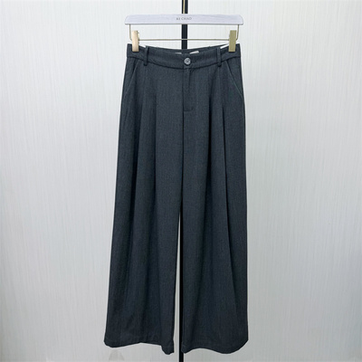 C●2026春季新品 西装阔腿裤女高腰显瘦直筒通勤百搭长裤5138