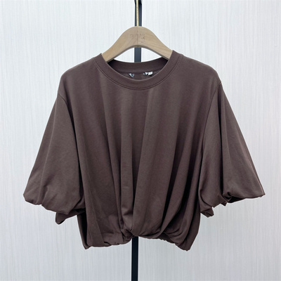 艾●2025夏季新品 纯色圆领打底衫女宽松内搭短袖T恤衫上衣565