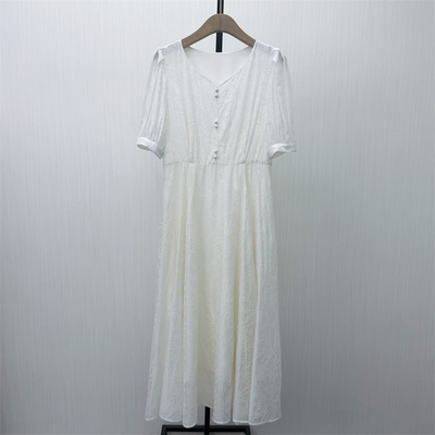 KA●2026夏季新品 法式v领连衣裙女气质显瘦小清新a字茶歇裙9181