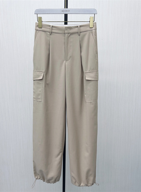 良月●2025秋季新品 工装哈伦裤女高腰显瘦宽松休闲直筒长裤8387