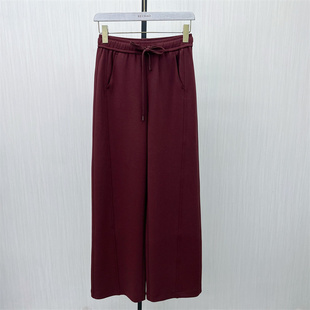 女松紧腰显瘦宽松通勤阔腿长裤 司 休闲直筒卫裤 新 3000 2025冬季