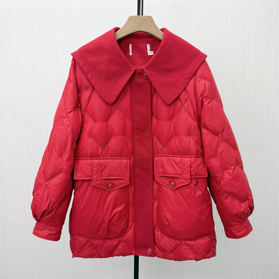 司●2025冬季新品 娃娃领羽绒服女气质中长款百搭保暖外套2180