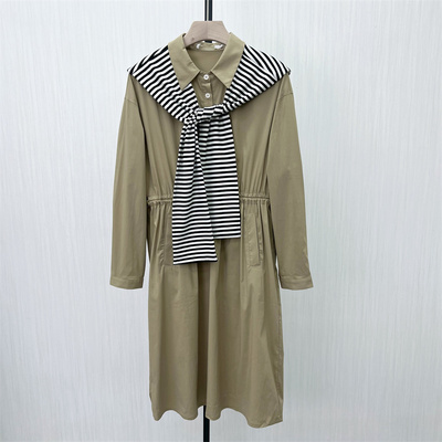 片●2024秋装新品 长袖连衣裙女气质休闲通勤简约百搭衬衫裙3115
