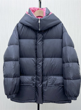 图●2025冬季新品 鹅绒服女中长款休闲连帽宽松加厚保暖外套8927