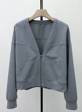 香●2026春季新品 卫衣外套女宽松百搭休闲通勤短款拉链开衫2742