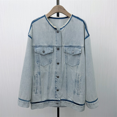 fei●2026春季新品 牛仔外套女时尚休闲通勤宽松工装夹克5024