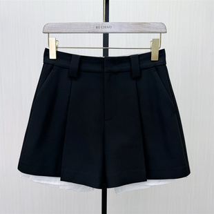 图●2026夏季新品 西装短裤女高腰显瘦宽松休闲通勤a字阔腿裤5602