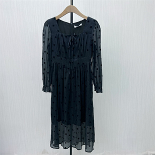 法式 新品 方领连衣裙女气质显瘦小清新a字茶歇裙1106 2026春季 熠