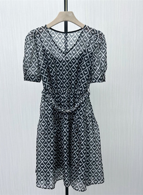乂●2025夏季新品 法式连衣裙女气质通勤显瘦小清新a字裙子4613