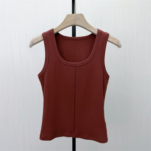 fei●2026夏季新品 无袖吊带T恤女简约百搭修身打底背心上衣6075