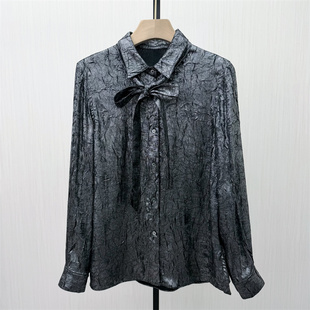 2026春季 衬衫 新品 长袖 女小众气质别致宽松打底上衣135 法式