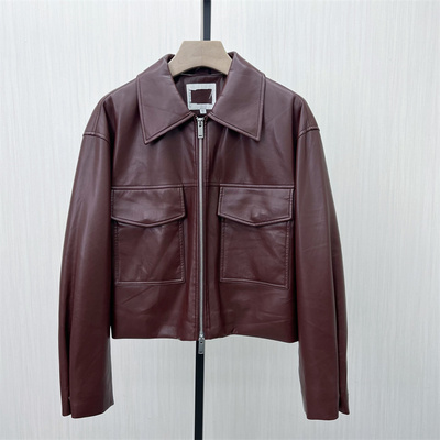 fei●2025冬季新品 皮衣外套女宽松休闲通勤短款机车羽绒夹克8261