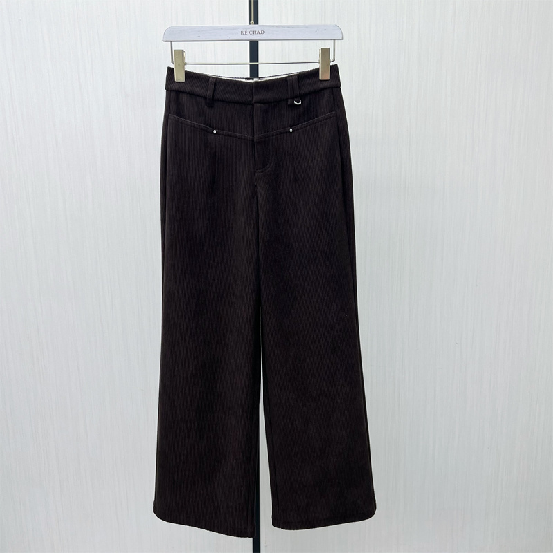 图●2025冬季新品 加绒裤子女高腰显瘦宽松休闲直筒阔腿长裤5027
