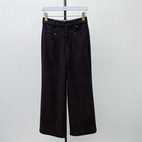 图●2025冬季新品 加绒裤子女高腰显瘦宽松休闲直筒阔腿长裤5027