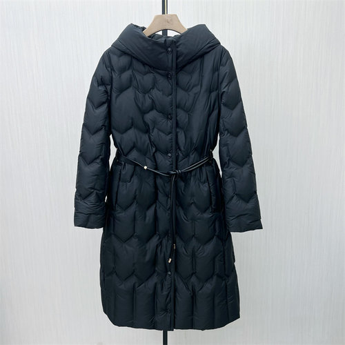 恩●2025冬季新品 羽绒服女时尚长款宽松加厚保暖白鸭绒外套715