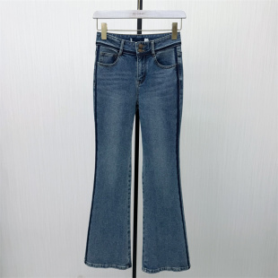 微喇牛仔裤 新品 女高腰显瘦修身 直筒长裤 398 恩 铅笔裤 2026春季