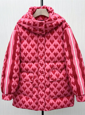 图●2025冬季新品 鹅绒服女中长款休闲连帽宽松加厚保暖外套8920