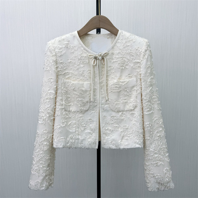 乂●2026春季新品 新中式国风外套女气质通勤百搭短款夹克2311