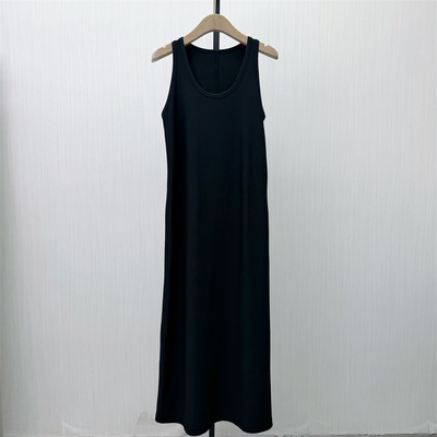 S●2026春季新品 无袖背心连衣裙女修身显瘦简约打底T恤裙子507