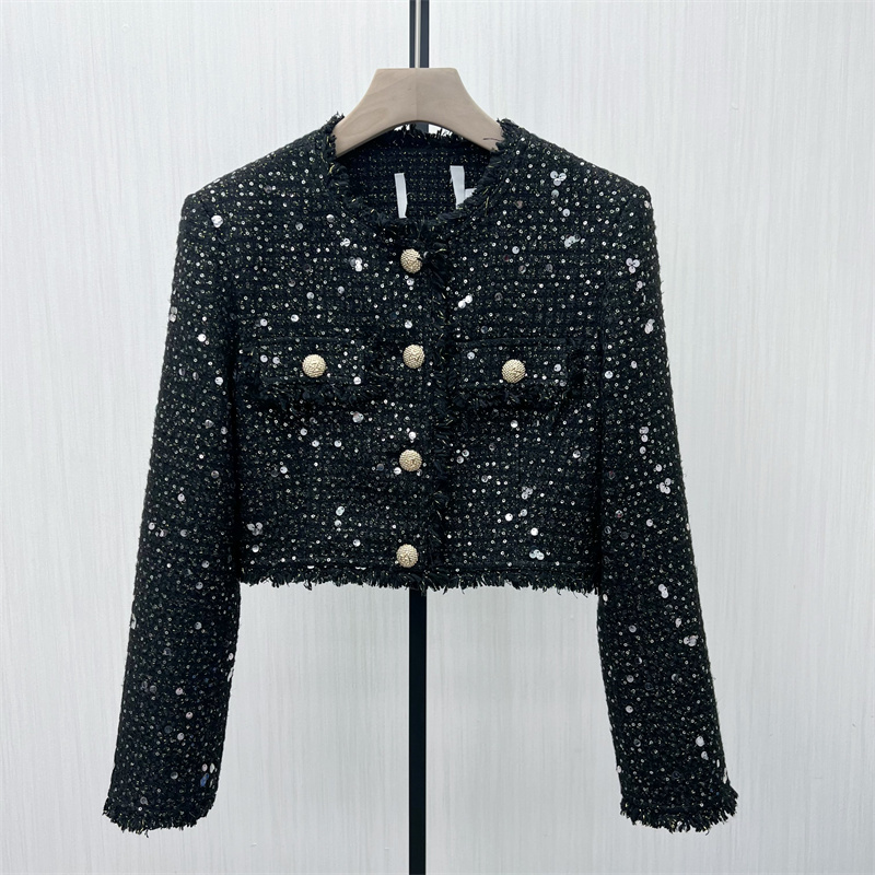 恩●2025冬季新品 小香风西装外套女气质通勤粗花呢西服夹克919