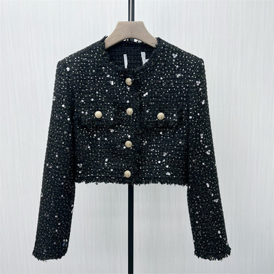 恩●2025冬季新品 小香风西装外套女气质通勤粗花呢西服夹克919