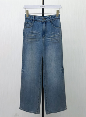S●2026夏季新品 阔腿牛仔裤女高腰显瘦宽松直筒百搭休闲长裤627