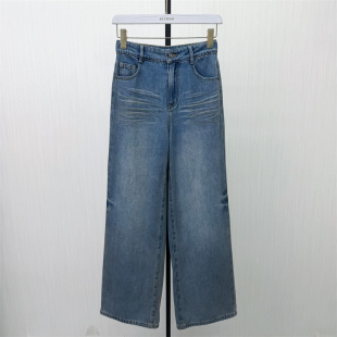 女高腰显瘦宽松直筒百搭休闲长裤 阔腿牛仔裤 新品 627 2026夏季