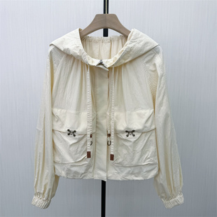 连帽风衣外套女宽松休闲百搭轻薄防晒夹克3371 新品 2026春季