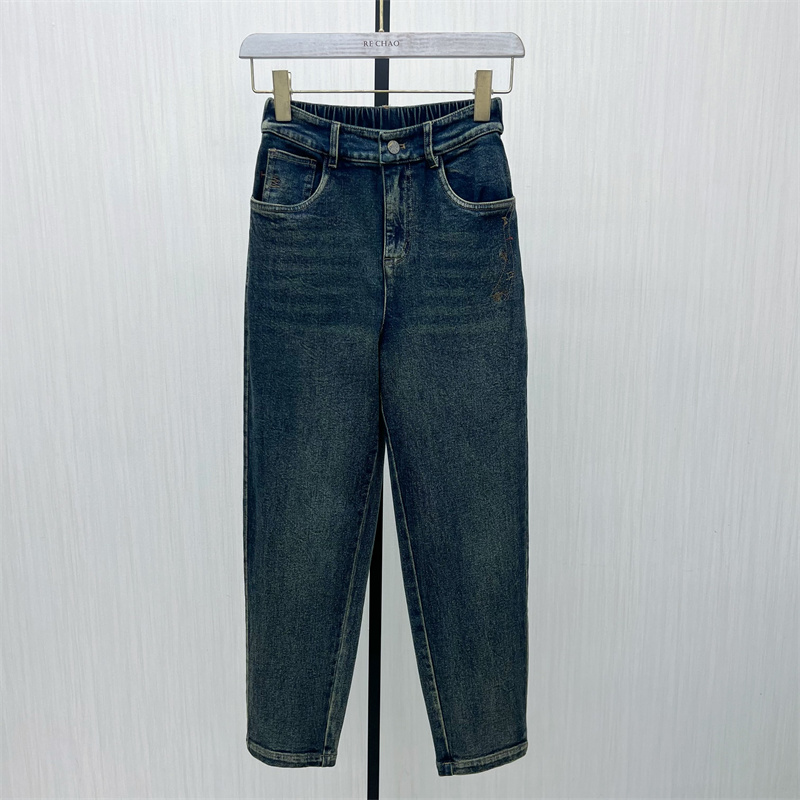 C●2025冬季新品 哈伦牛仔裤女高腰显瘦宽松休闲通勤百搭长裤5101
