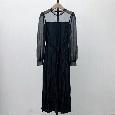 图●2026春季新品 镂空网纱连衣裙女气质小清新淑女显瘦长裙4219