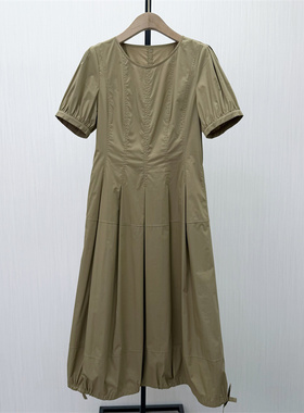 fei●2026夏季新品 短袖连衣裙女气质简约日常百搭显瘦长裙6235