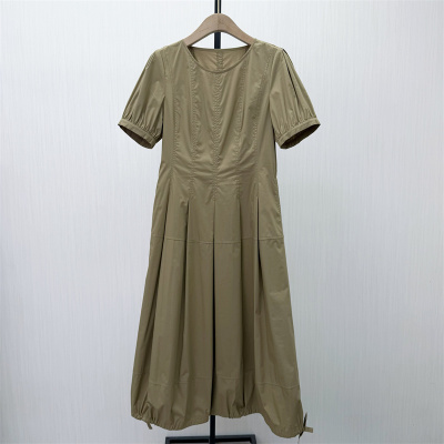 fei●2026夏季新品 短袖连衣裙女气质简约日常百搭显瘦长裙6235