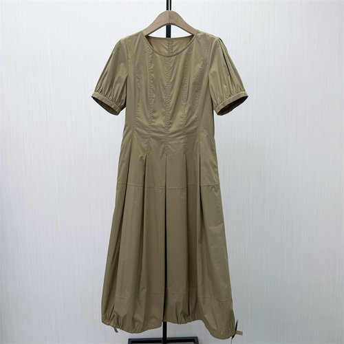fei●2026夏季新品 短袖连衣裙女气质简约日常百搭显瘦长裙6235