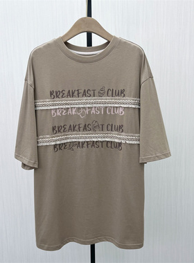 C●2025秋季新品 印花短袖T恤女宽松休闲百搭显瘦打底上衣1225