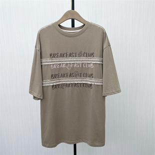 印花短袖 新品 T恤女宽松休闲百搭显瘦打底上衣1225 2025秋季