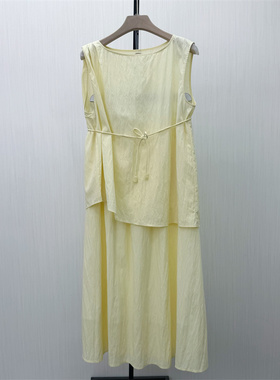 良月●2026夏季新品 套装裙女气质通勤无袖衬衫半身裙两件套8640
