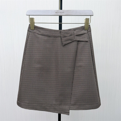 C●2026春季新品 复古格纹短裙女高腰显瘦小个子包臀半身裙6327