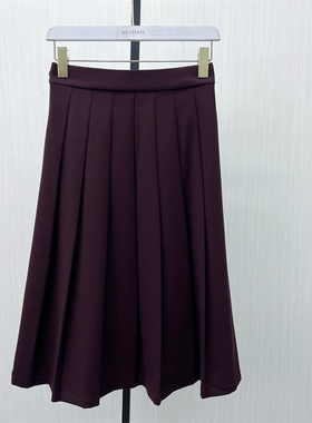 fei●2025冬季新品 百褶裙女高腰显瘦气质百搭大摆a字长裙8089