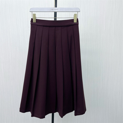 fei●2025冬季新品 百褶裙女高腰显瘦气质百搭大摆a字长裙8089