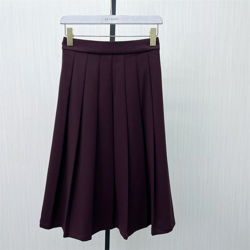 fei●2025冬季新品 百褶裙女高腰显瘦气质百搭大摆a字长裙8089