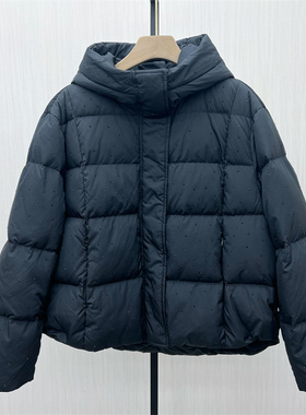 图●2025冬季新品 短款羽绒服女宽松连帽面包服加厚保暖外套8573