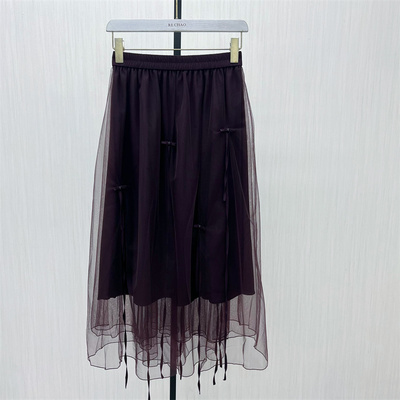 香●2025秋季新品 网纱半身裙女高腰显瘦设计感裙子气质长裙1023