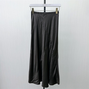 醋纤半身裙女高腰显瘦长款 新品 气质垂感a字裙157 2026夏季